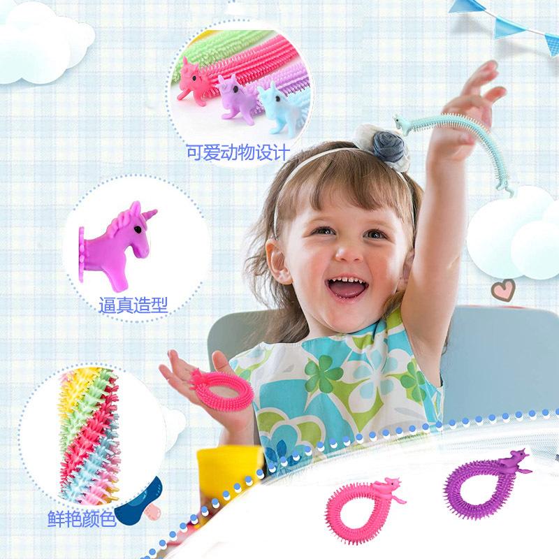 Unicorn Lara Le Bracelet Tpr Soft Rubber Vent Decompression Noodles Cartoon Color Decompression Bracelet Toy