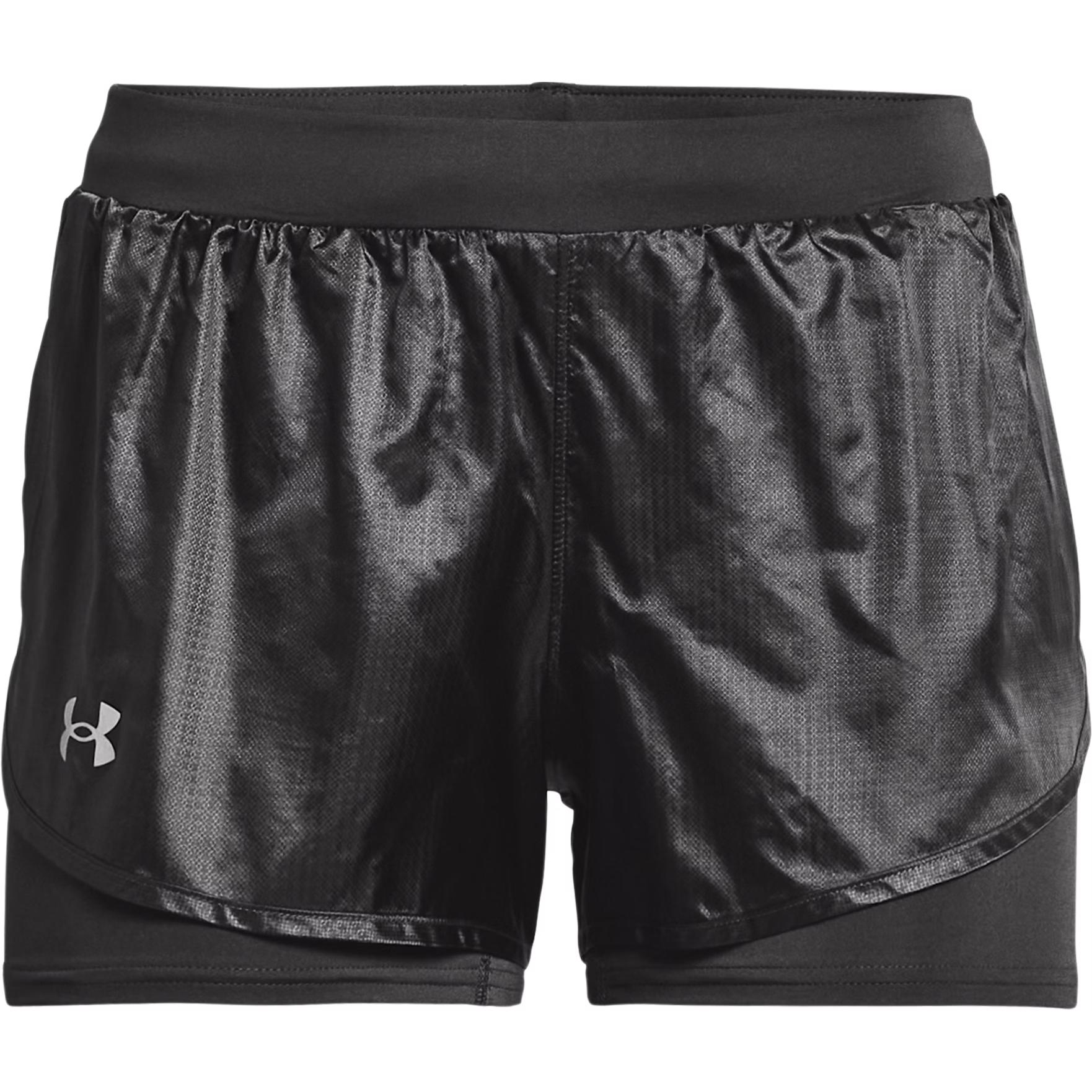 

Under Armour Короткие тренировочные шорты Fly By 2.0 Lite 2N1, женские, черные, 1361393-010 S