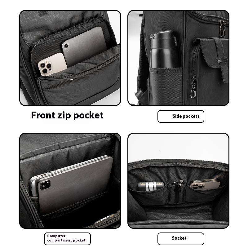 Casual Backpack Men'S Fashion Trend Bag Women'S Lightweight Simple Commuting Casual Large Capacity Travel Backpack
