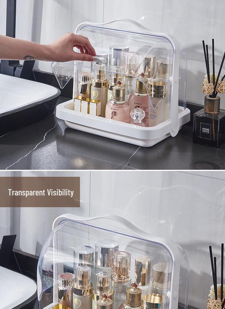 Transparent Dustproof Storage Box with Lid for Bread and Milk Bottles