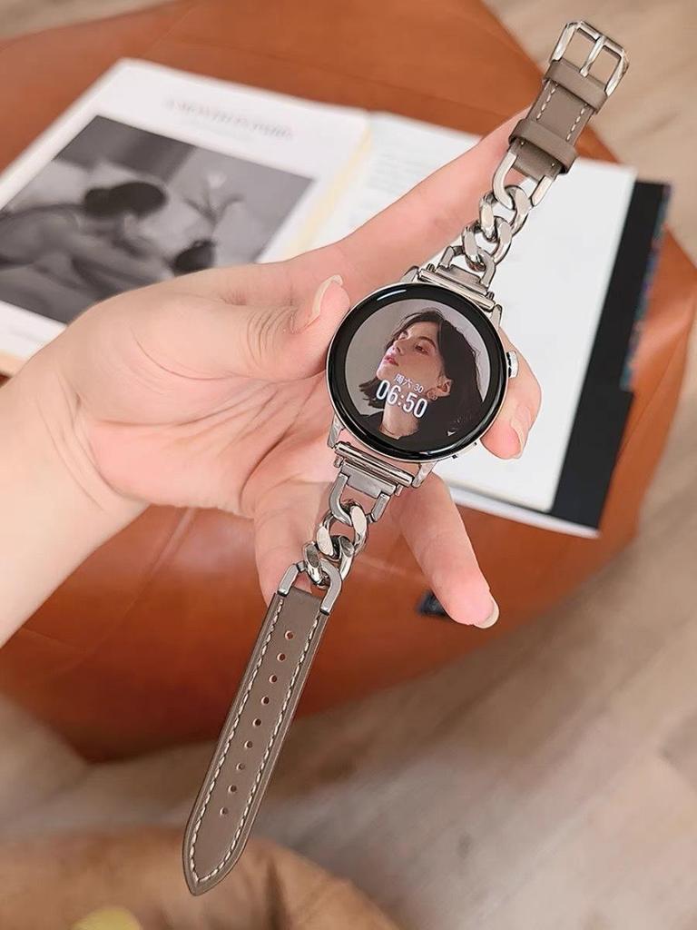Denim & Leather Spliced Strap for Huawei GT6, GT5 Pro, GT4 & Xiaomi 89