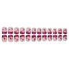 24 Pcs Valentines Day Press On Nail French Tip False Nail Short Square Full Cover Stick on Nail Heart Acrylic Nail