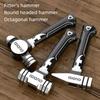 Mini Octagonal Hammer - Multi-Functional Magnetic Heavy Duty High Carbon Steel Woodworking Nail Hammer with Sheep Horn Handle