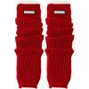 Women's Autumn and Winter Spring Red Warm Knit Flanging Leg Warmers Leg Jackets Pile Socks