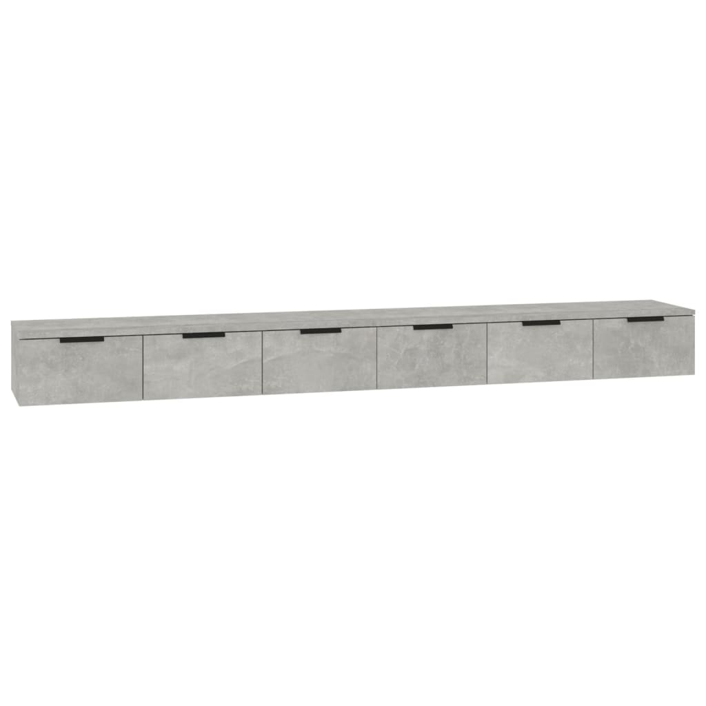 Wall Cabinets 2 pcs Concrete Grey 102 x 30 x 20 cm Particleboard