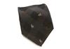SIMON CARTER Dog Block Check Silk Tie (Charcoal Gray)