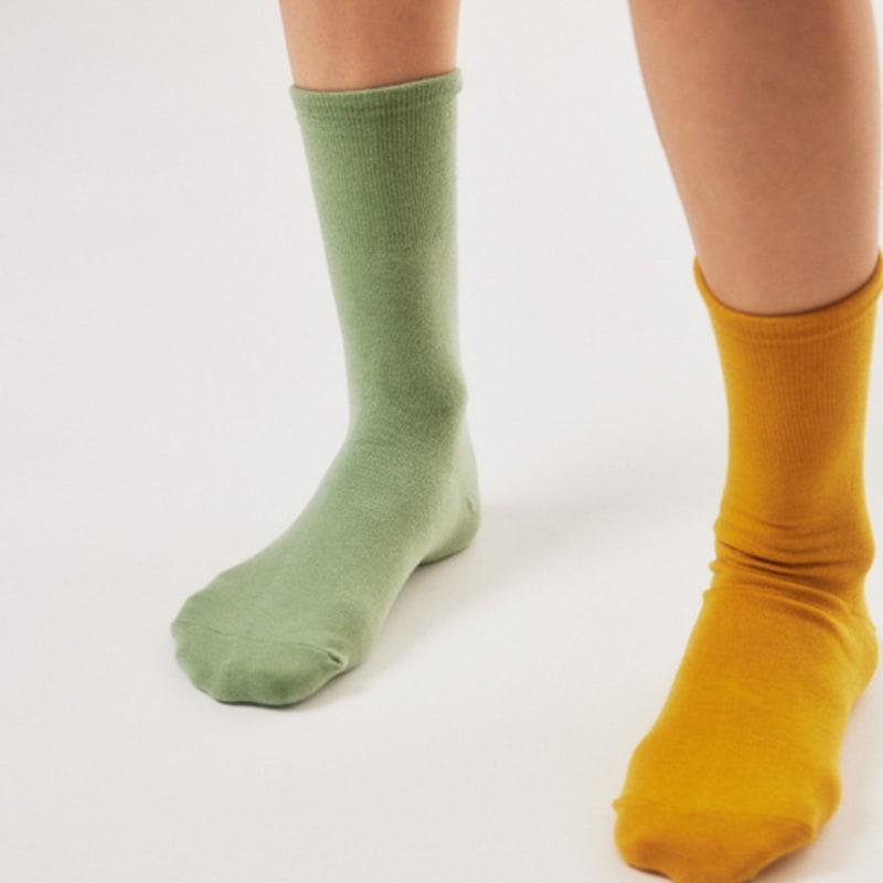 BOCION Basil Solid Color Long Socks
