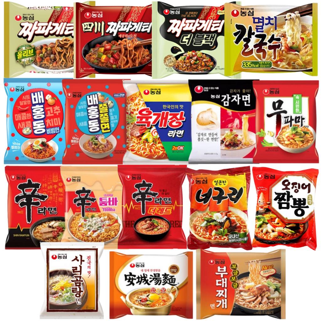 Nongshim Korean Ramen Single Pack(1PCS) – 17 Flavors To Choose From (Shin Ramyun, Neoguri, Chapagetti, Etc.)