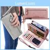Women's Luxurious Leather Zipper Long Wallet With Large Capacity And Hasp Handbag