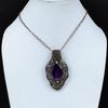 Star Amethyst Pendant Copper Wire Wrapped Pendant Gemstone Pendant Star Amethyst Jewelry Handmade Pendant Copper Wire Jewelry Gift For Mom