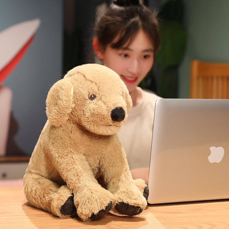 Cartoon Lying Dog Plush Doll Pillow Simulation Cute Labrador Husky Animal Stuffed Toy Home Decoration Gift For Children