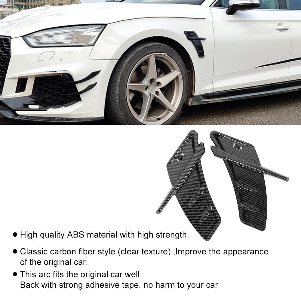 2pcs Carbon Fiber Style Fenders Cover Trim Auto Modification Fit for A7 S7 2017 2019