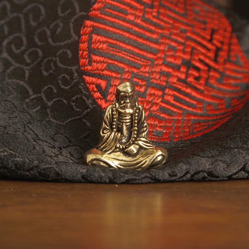 Vintage Brass Zen Meditation Figurine Hand-Cast Antique Tea Pet For Desk, Tea Table & Mindful Space Decor