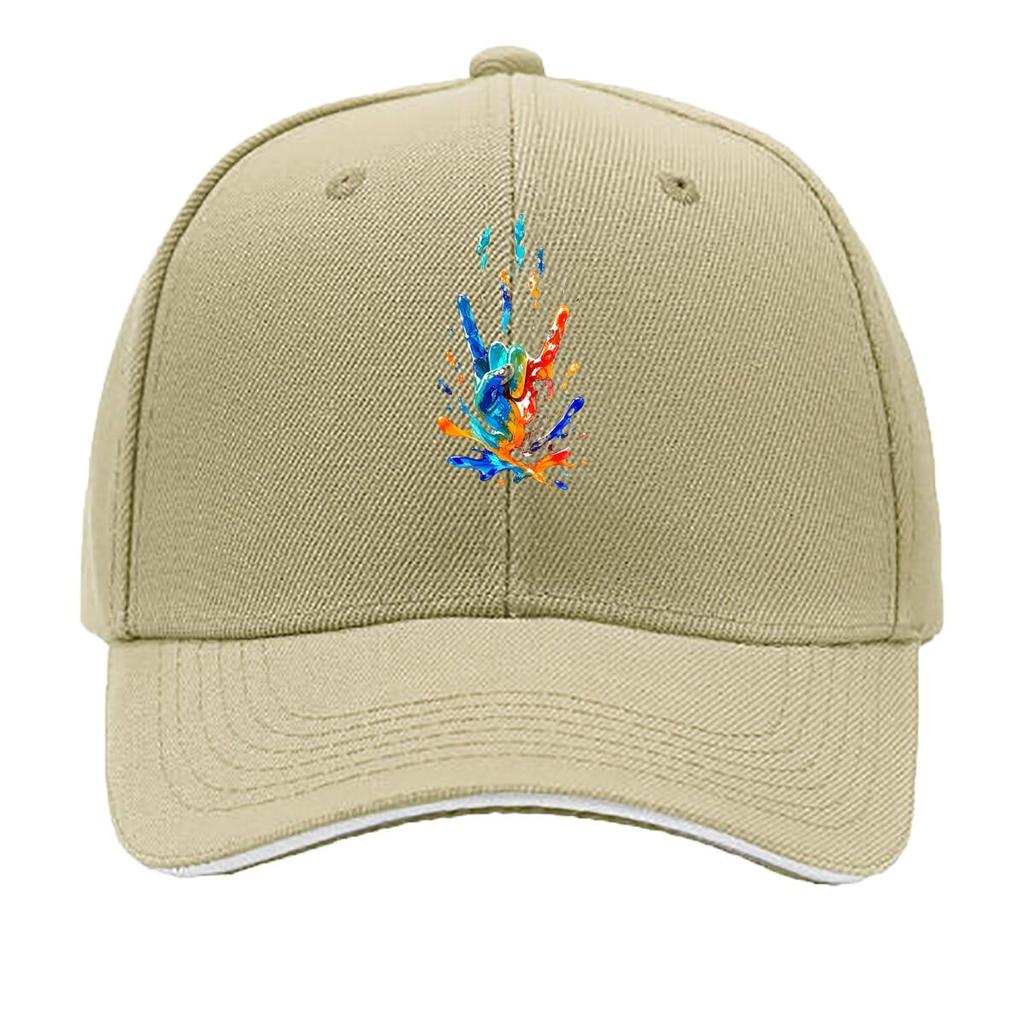 Abstract Liquid Splash Gesture Artwo Sandwich Baseball Cap Sun Cap Outdoor Workouts Hat