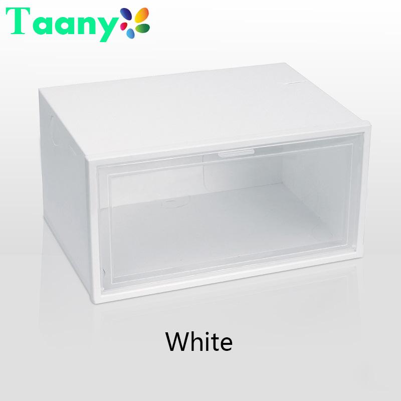 

Stackable Storage Box,Shoe Rack,Storage Bins,Drawers,Transparent Plastic Shoe Folding Combination,Flip Cover Storage Organizer 4PCS белый