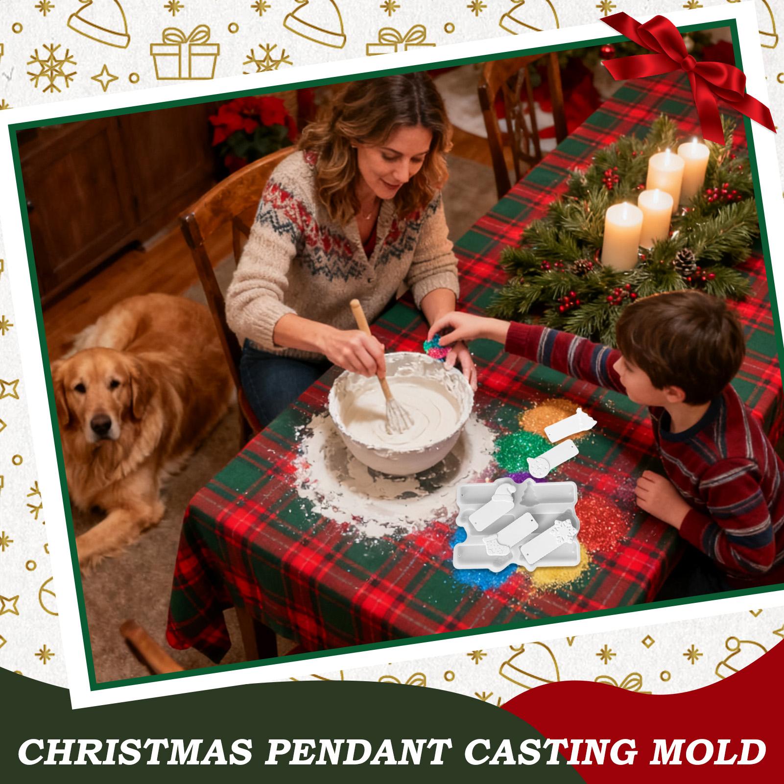 

Christmas Ornament Silicone Mold 6-Cavity Silicone Casting Tools Holiday Decoration Plaster Mould For Cement Plaster Party China Mainland