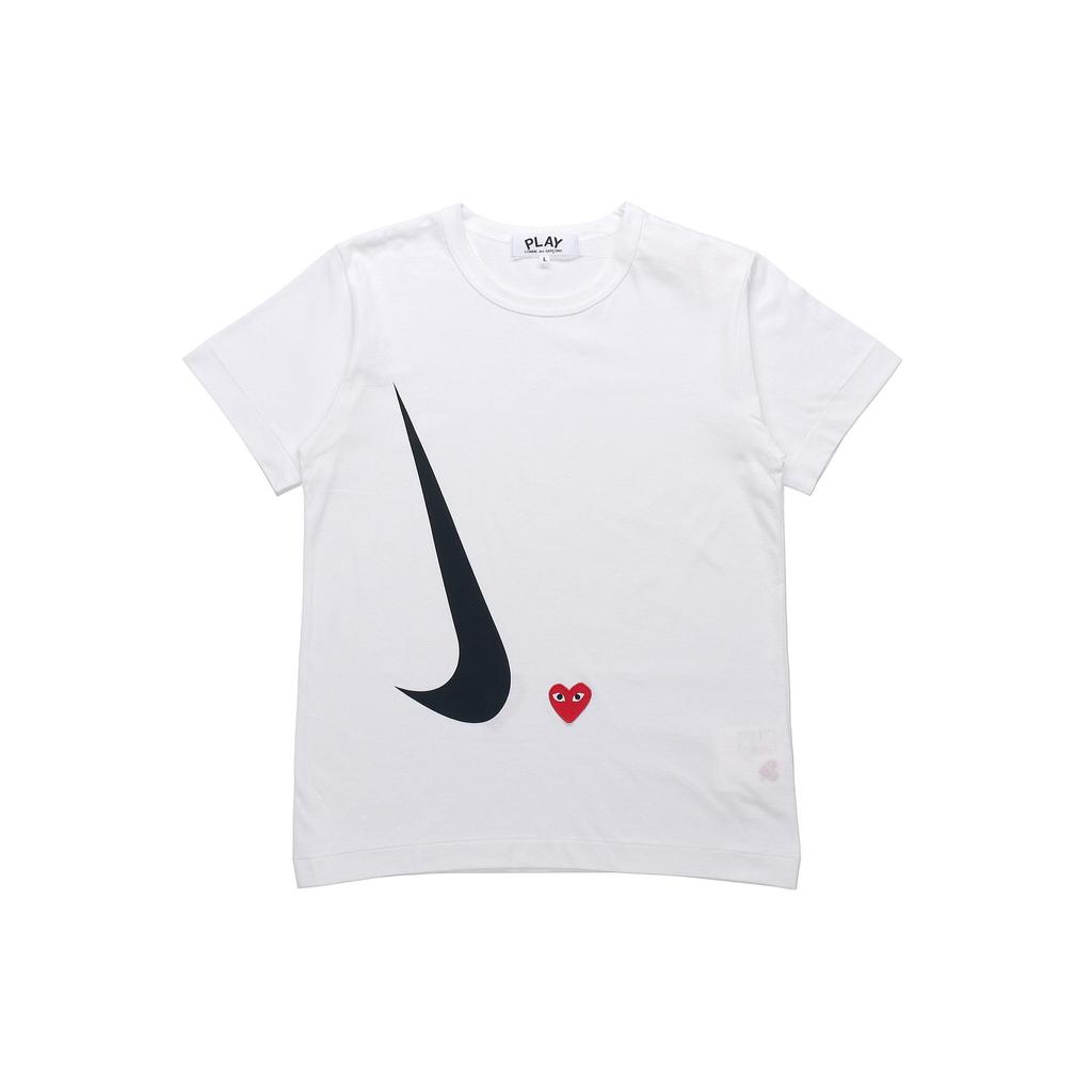Nike T-shirt da Donna X Comme Des Garçons PLAY Bianca Top da Donna AE-T401-051-051