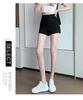 Women's High Waist Black A-Line Summer Shorts - Petite, Tight, Elastic, and Anti-Exposure