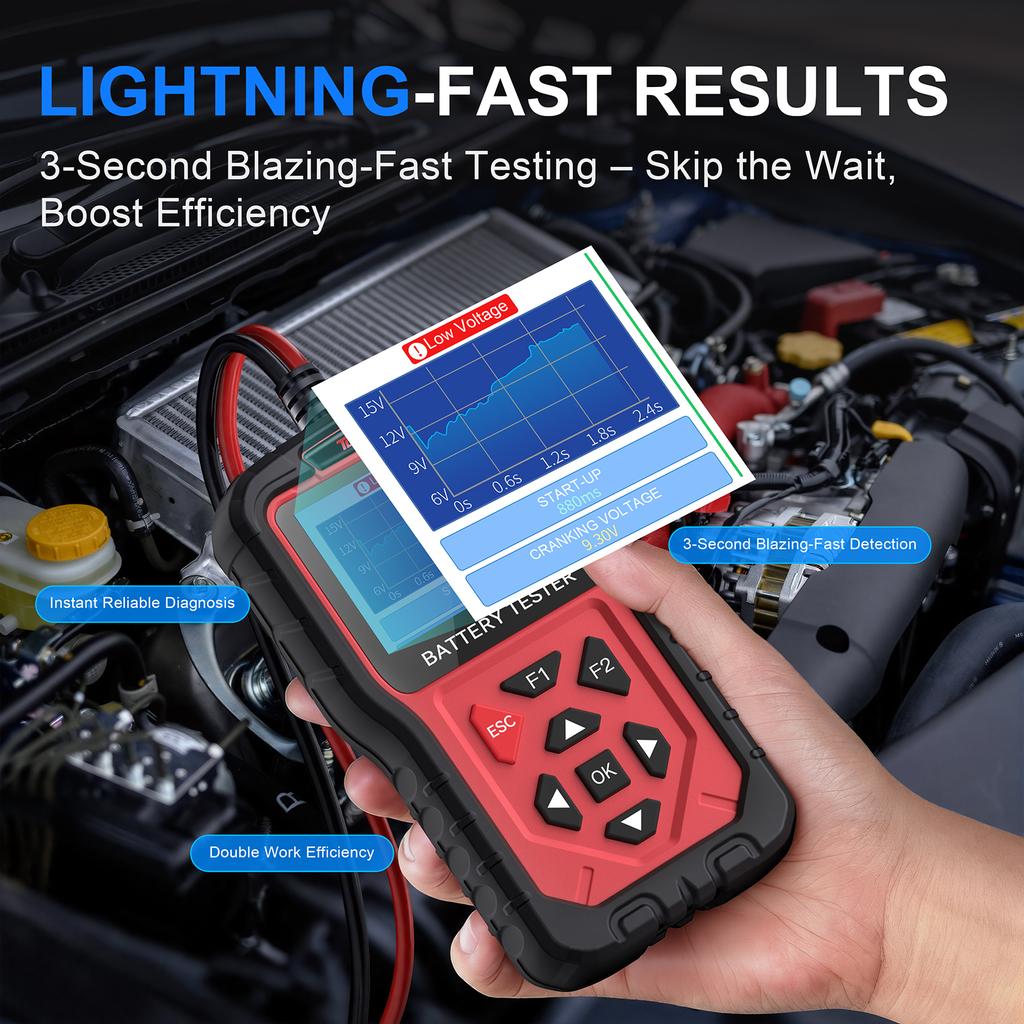 2026 TOPDIAG BT309PRO 6V/12V/24V Battery Tester for Cars Motor Truck 100-2000 CCA Cranking Charging Analyzer Tool Start Test