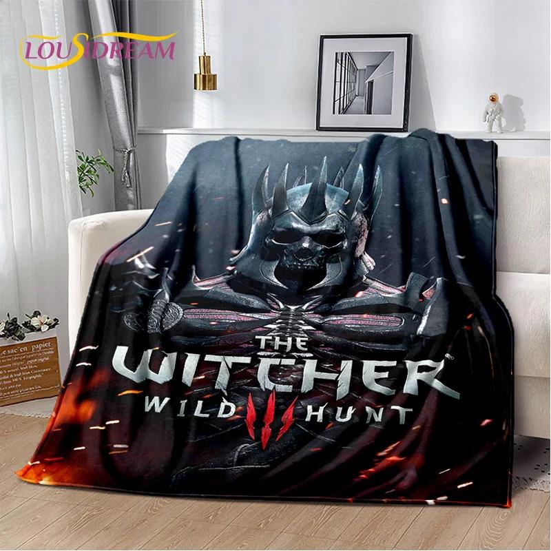 3D The W-Witcher Game Cartoon Soft Flannel Blanket for Beds Bedroom Sofa Picnic,Throw Blanket for Cover Outdoor Leisure Nap Gift