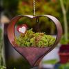 Metal Heart Shape Hanging Plant Holder for Garden Porch or Home Decoration Detachable Flower Pots Drain Hole Planter