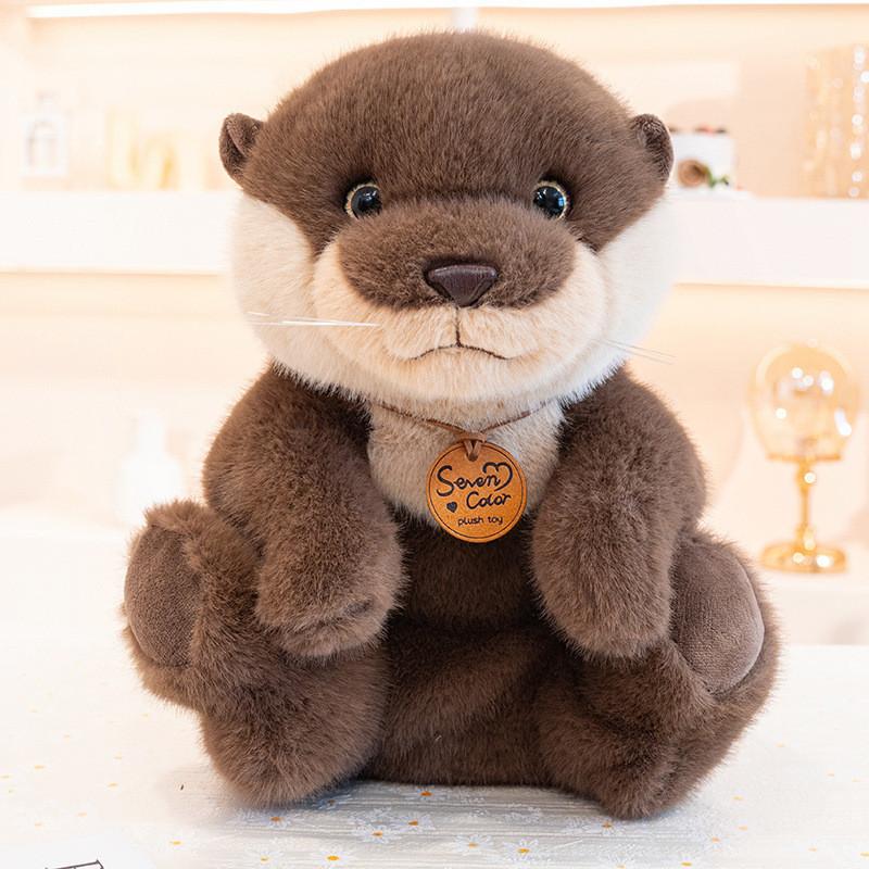 Toy Plush Otter Animal Simulation Sitting Posture Filling Doll Gift Children