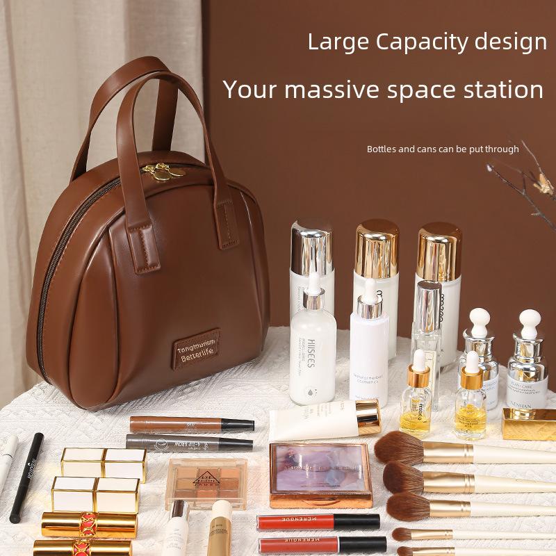 Maillard Large-Capacity Cosmetic Bag: Portable Travel Organizer for Makeup Brushes and Toiletries