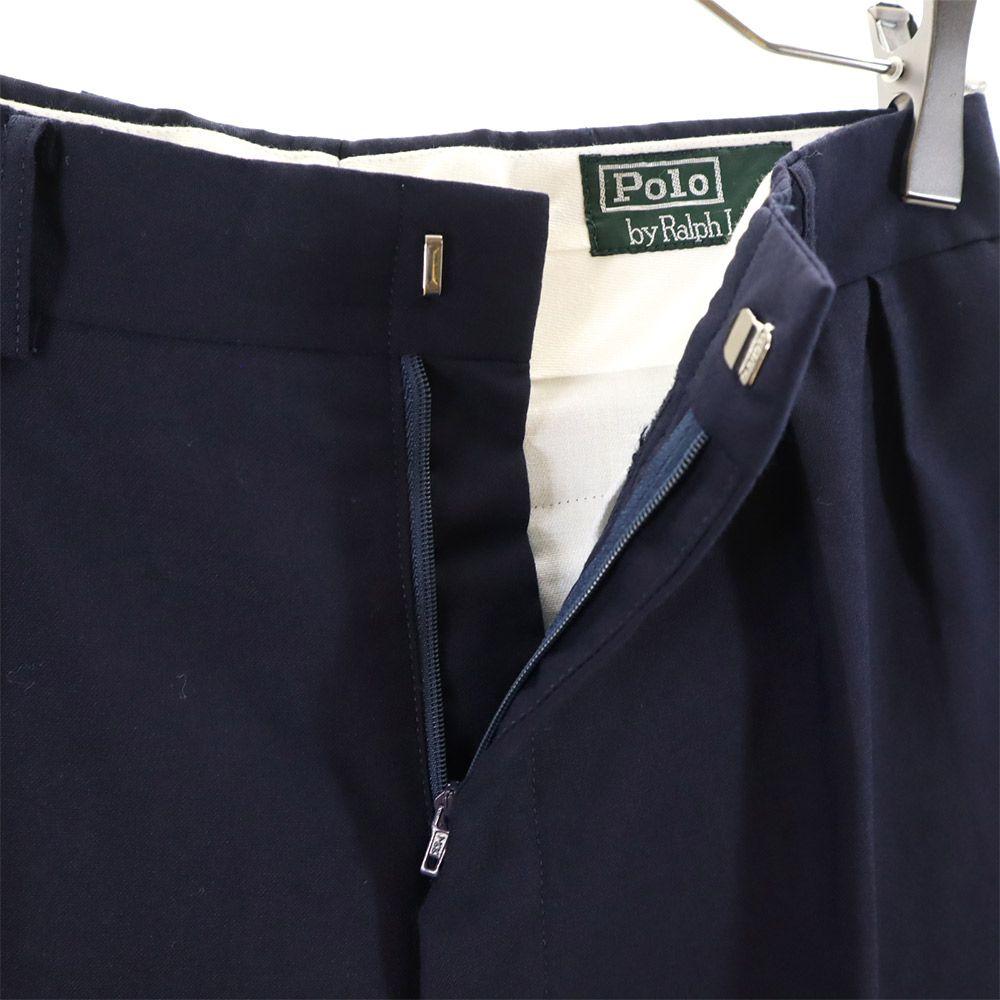 Polo by Ralph Lauren 80s Green Tag Wool Slacks pants 160 Navy Kid's Used