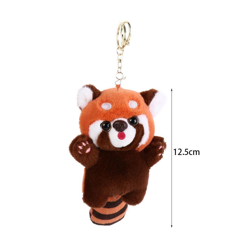 Cartoon Kawaii Animal Plush Pendant Plush Stuffed Red Panda Plushies Pendant Unisex