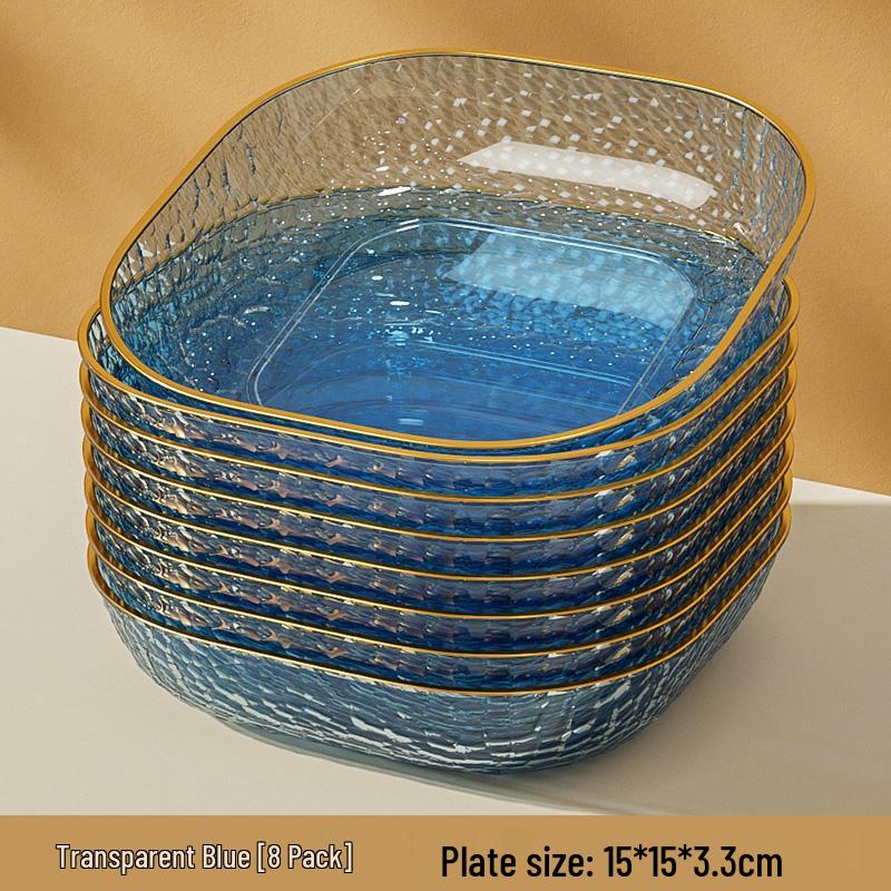 Luxury Plastic Bone Dish: Versatile Small Plate for Snacks, Fruits, Residue Storage, and Stir-Fry.