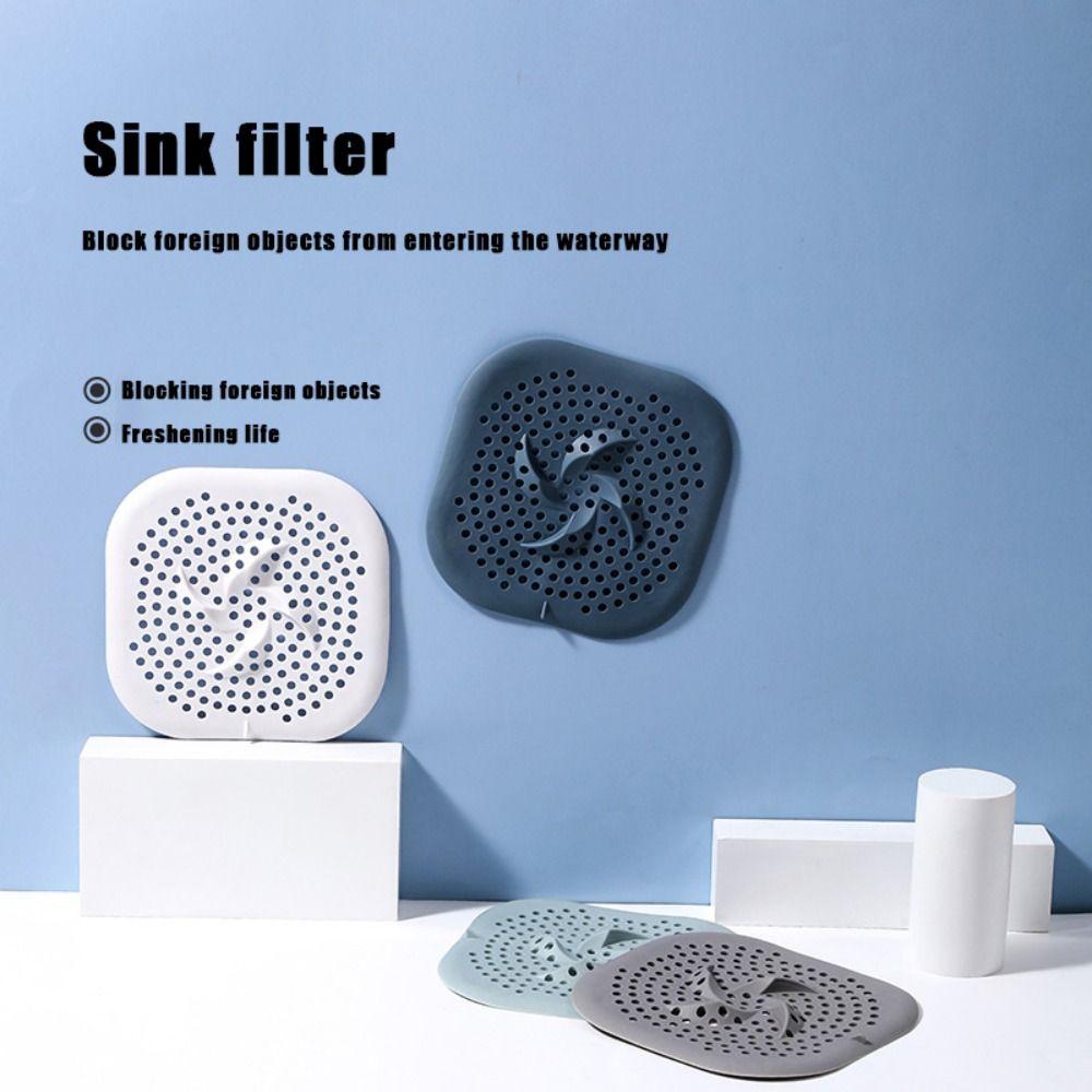 

with Suction Cup Kitchen Sink Filter Anti-blocking Hair Hair Filter Floor Drain Mat Bathroom