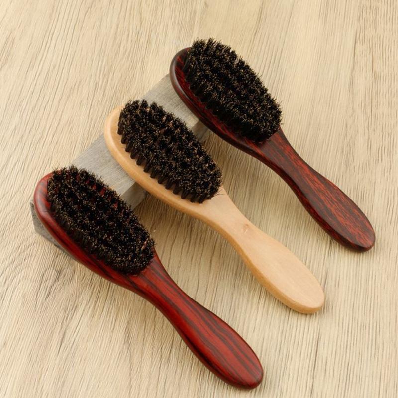 Natural Wood Hair Brush For Sensitive Scalp Gentle Voluminous Hair Anti Static Portable