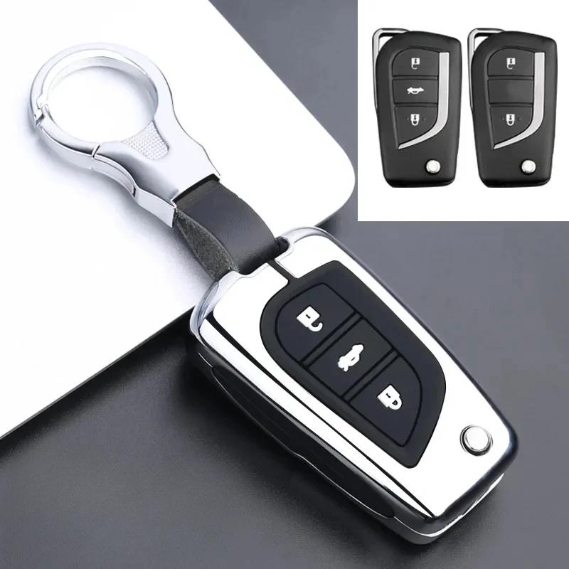 Car Key Case Cover for Toyota Avalon Camry RAV4 Prius CHR C-HR Corolla Land Cruiser Prado Auris Avensis Verso Yaris QG5