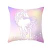 Time Cartoon Home Decor Pillow Purple Unicorn Pillowcase Rainbow Sunrise Sofa Cushion Cover