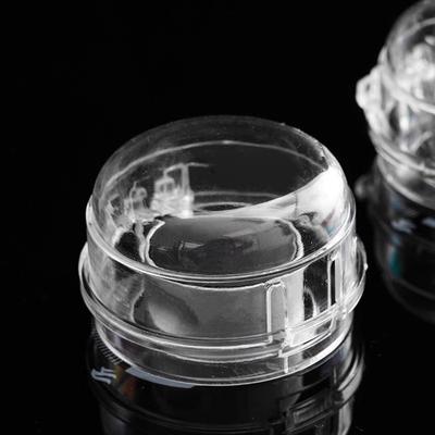 2pc Stove Knob Cover Clear Black Universal Size Gas Knob Covers Knob Covers Prevent Kids & Pets from Turning On Stoves