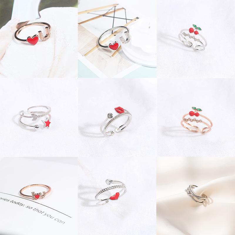 European & American Style Goddess Heart Ring: Exaggerated, Trendy, Non-Fading Diamond-Paved Design for Women