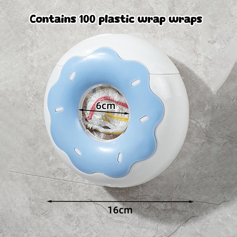 

Plastic Wrap Storage Box Wall-Mounted Punch-Free Food-Grade Disposable Plastic Wrap Bag Cover Storage Artifact Kitchen A3