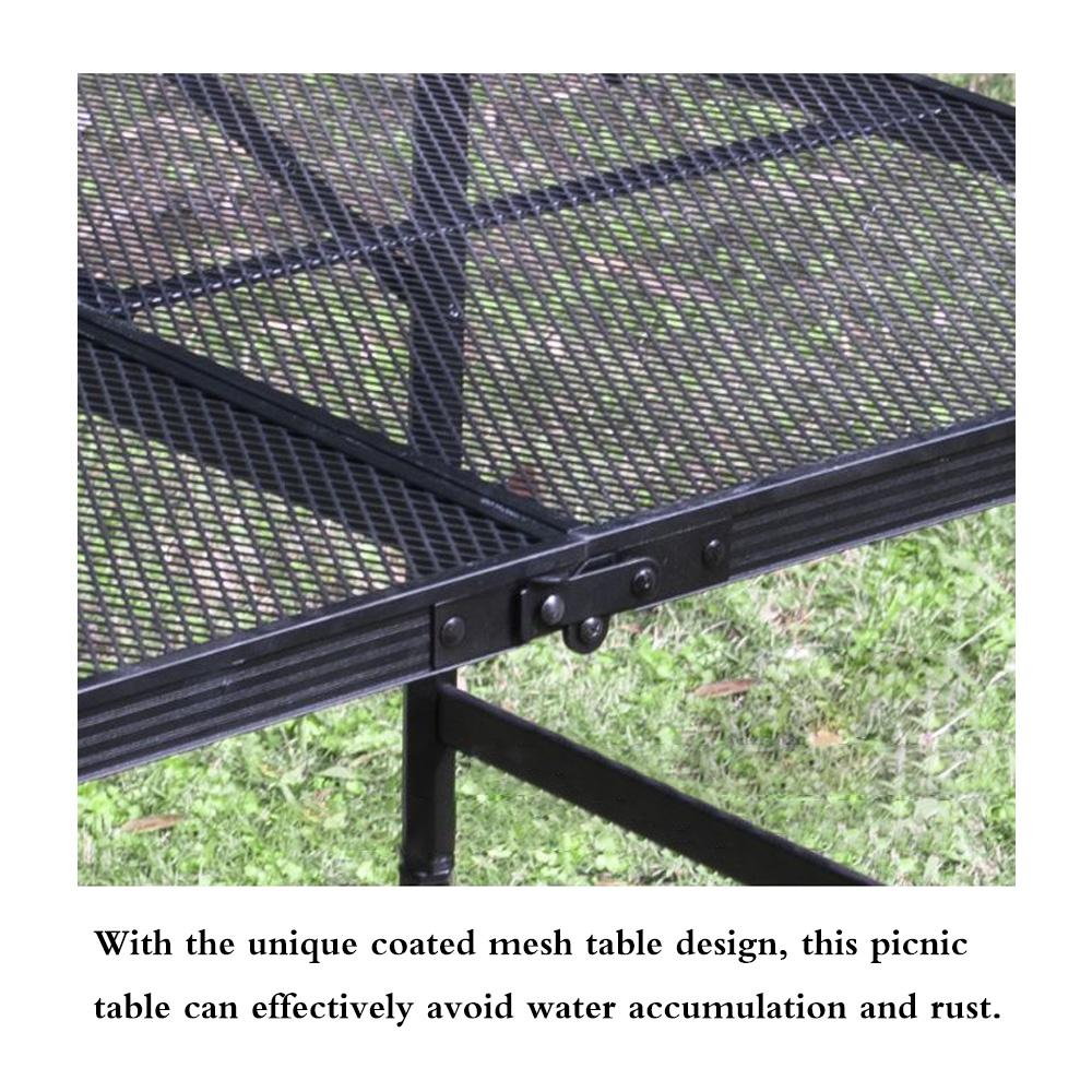 Camping Folding Table Portable Outdoor Picnic Table Adjustable Height Camping Desk