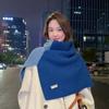 Collar Knitted Scarf Thicken High Neck Shawl Fashion Neck Warmer  Winter