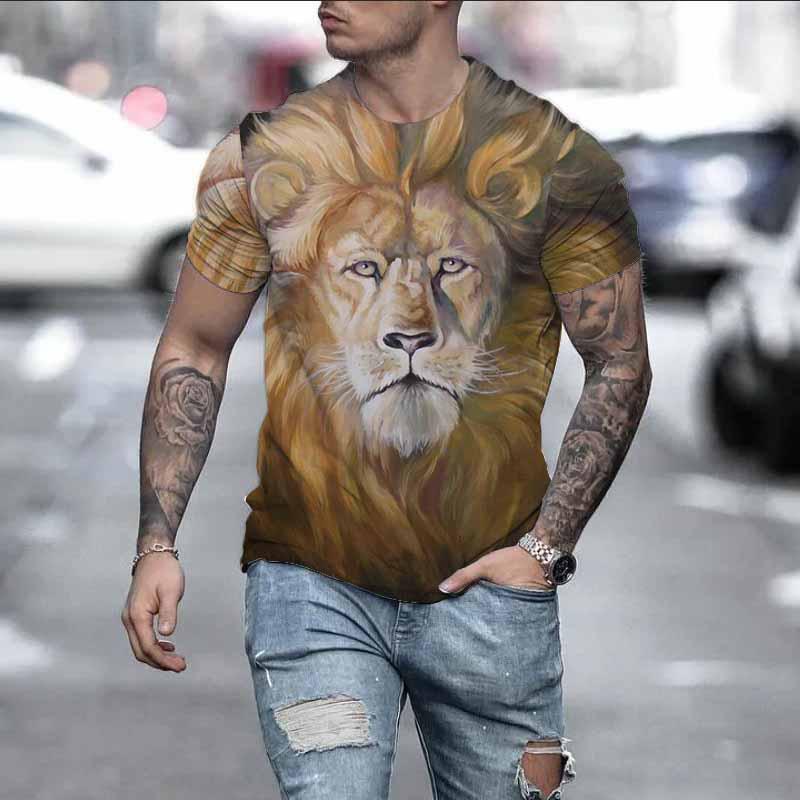Tricou pentru bărbați, cu imprimeu 3D, cu animale, cu șoarece, la modă de vară, ocazional, sport în aer liber, fitness, cu gât rotund, cămașă cu mânecă scurtă pentru bărbați