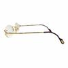 Great Cartier Glasses 2C decor Two Point Rimless gold mens Used