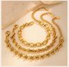 316L Stainless Steel Chunky Chain Bracelet for Women, 18k Gold Plated Waterproof Stackable Jewelry