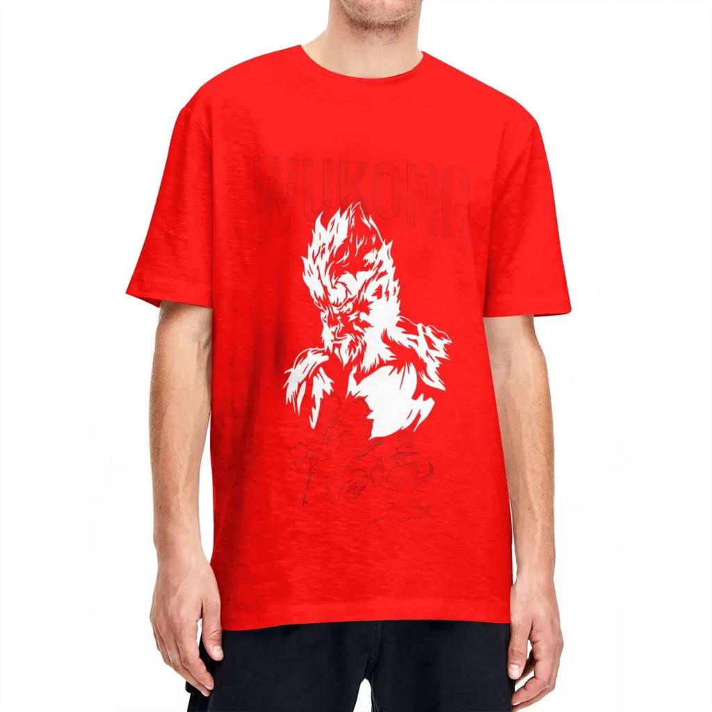 Vintage T-Shirt Black Myth Wukong Game 2024 Cotton T Shirts Trendy Cool Tee Shirt for Male Summer Y2K Basic Short Sleeve Clothes