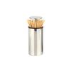 LILIWER Toothpick Holder, Toothpick Case, Made of Food-Grade 304 Stainless Steel, Press-Type, Automatically Dispenses Toothpicks with a Push, Simple,