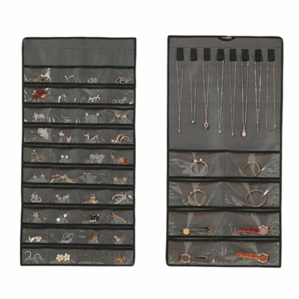 Große Kapazität Schmuckaufbewahrungstasche Vliesstoff Schmuck-Display-Halter Kleinkram-Sortierung