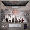 Animation Office Luffy  Roronoa Zoro E-sports Gaming Table Mat ONE PIECE Leather Mouse Pad Boys Oversized Computer Keyboard Pad