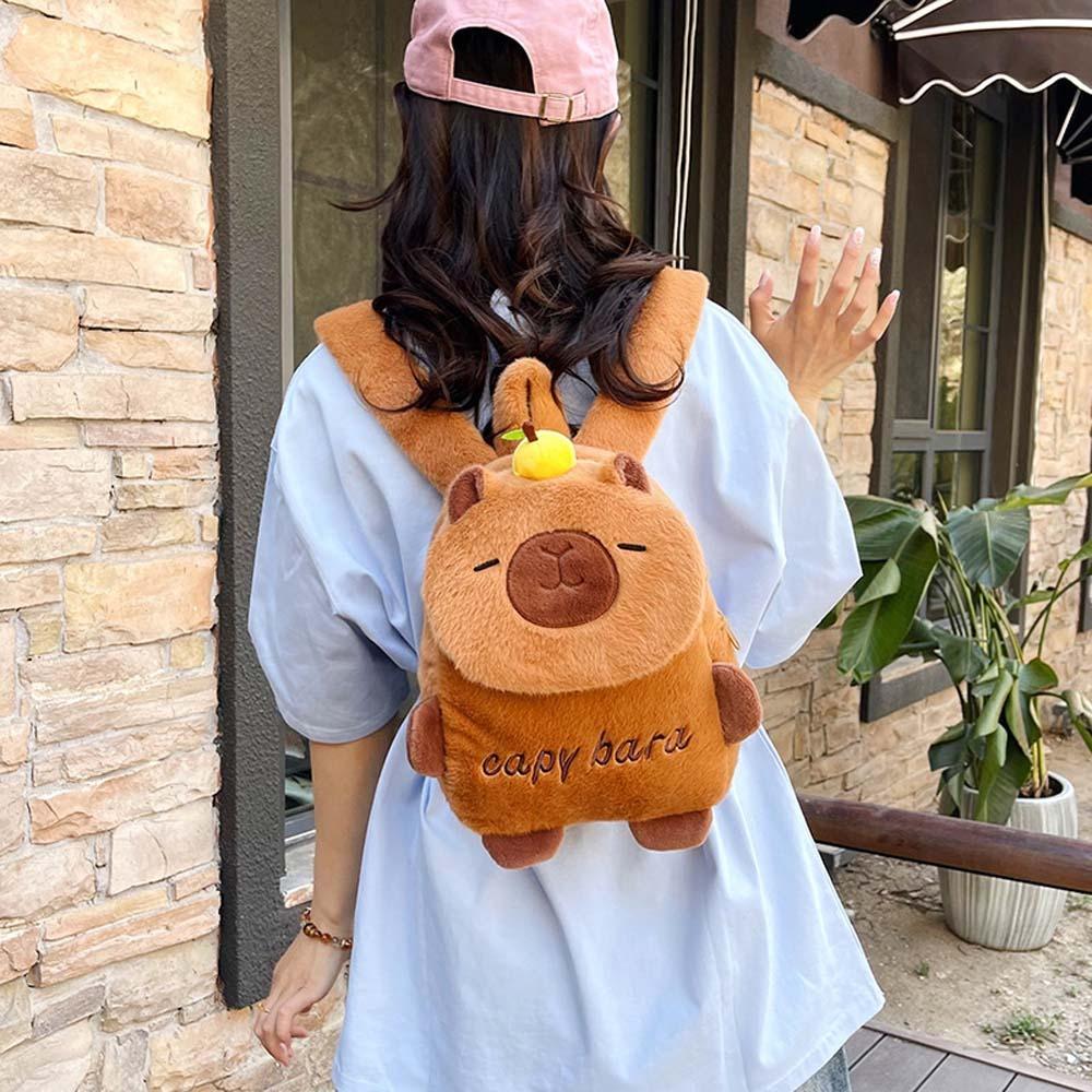 PP Cotton Cartoon Animal Daypack Embroidered Large Capacity School Bag  Daily