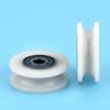 1Pcs 5*26.5*10Mm U-Shaped Bearing Roller Mute Elasticity Roller Pulley Double Bearing Plastic Sheave