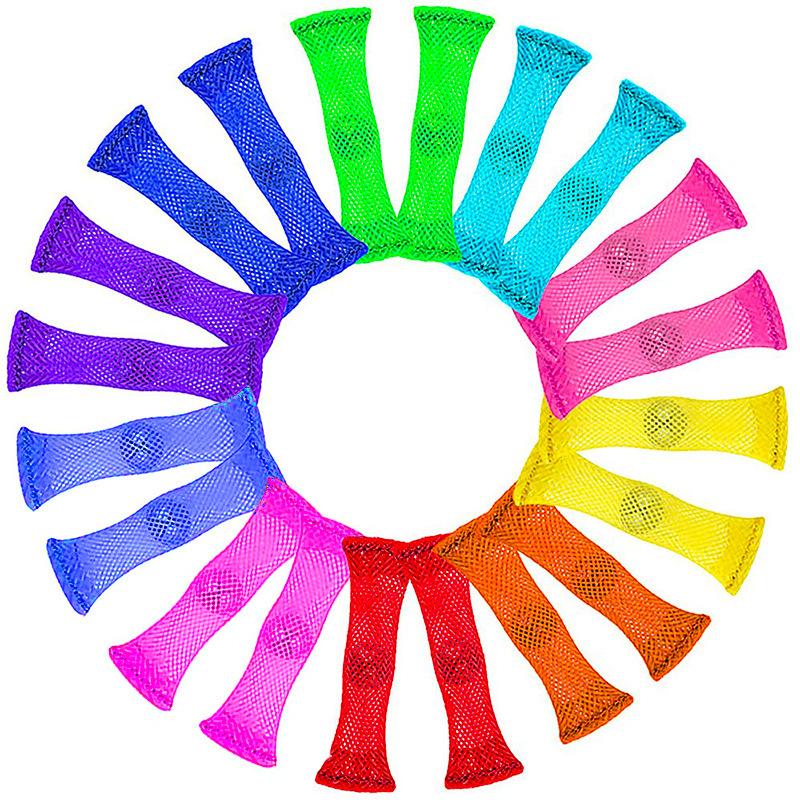 5 SZTUK Siatkowa Zabawka Fidget z Wzorem Marmuru Hurtowo Sensoryczna Redukująca Stres ADHD Autyzm Lęk Uspokajająca Relaksująca Prezenty Dla Dorosłych Nastolatków Chłopców Dziewczynek