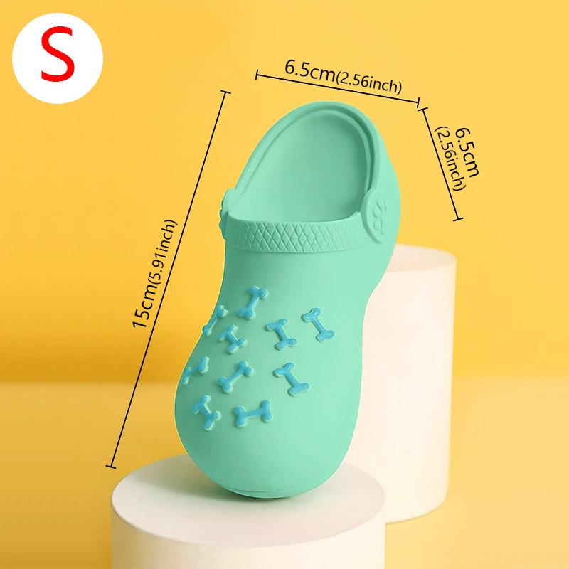 Durable Rubber Slippers-Shaped Chew Toy, Teeth Cleaning & Training, for Aggressive Chewers - Rubber Slippers-Shaped Chew Toy